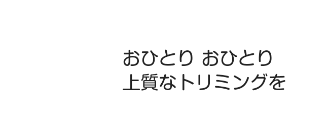 上質なトリミングを